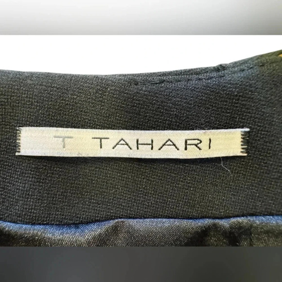 TAHARI Dress Black Short Sleeve Plus Size Midi Size 16 - Picture 8 of 11